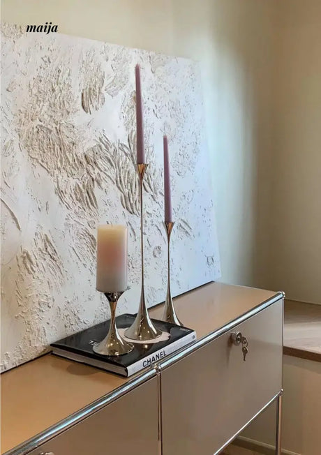 Meteor Stainless Steel Candle Holder Set from maija