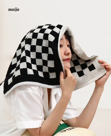 Colourful Checkmate Hand Towel from Nuanyou