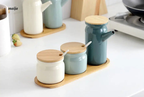 Pastel Blue Seasoning Jar Set from MY