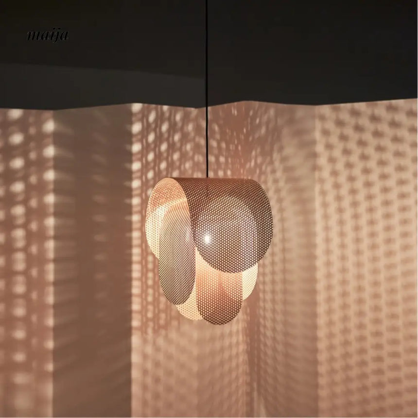 Perforated Pink Lampshade from maija