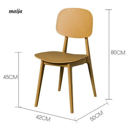 Solid Colour Plastic Dining Chair from MY