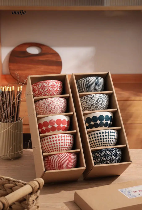 Japanese Retro Style Ceramic Rice Bowl from LUAY