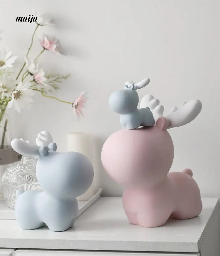 Pastel Reindeer Piggy Bank from maija