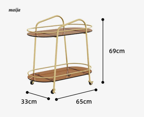 Melanie Oval Tinted Glass Dining Cart from maija
