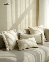 Sunflower Fur Cream Cushion from milamila