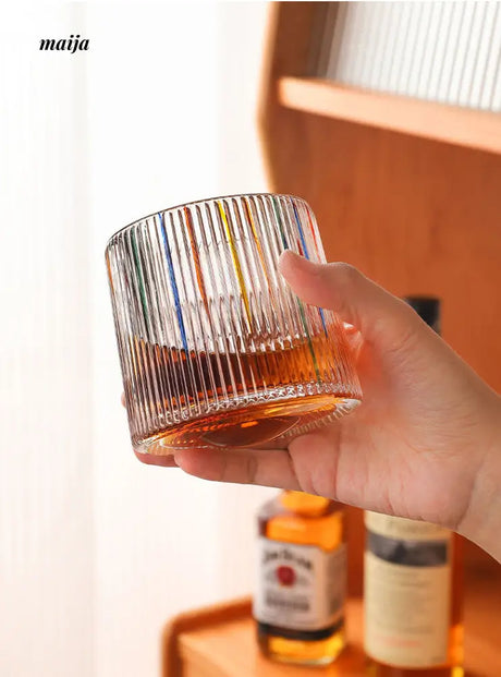 Stained Glass Rotating Whisky Tumbler from bear valley
