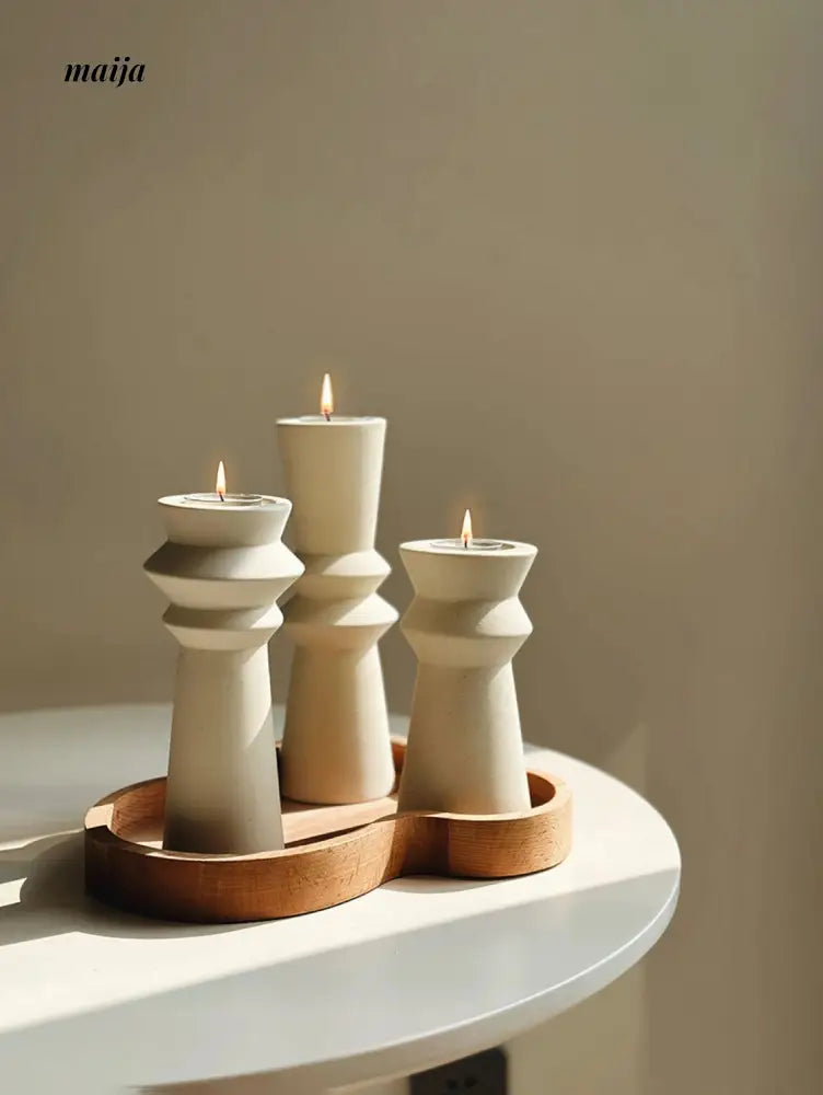 Enzo Ceramic Candle Holder from maija
