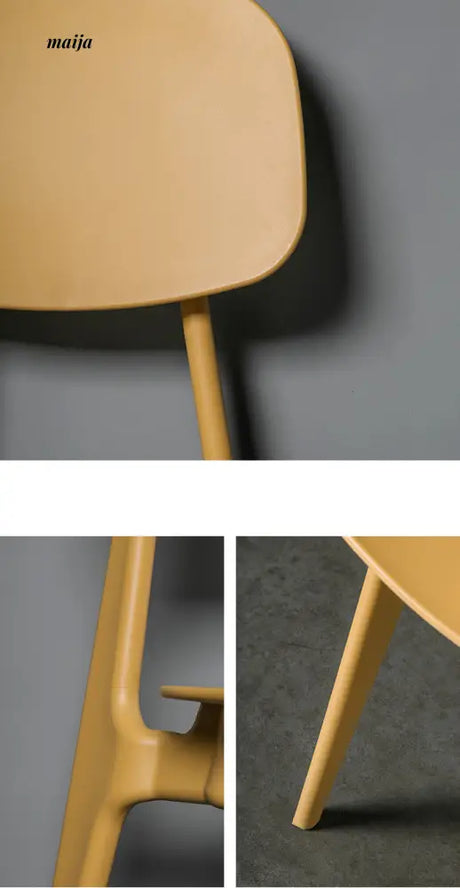 Solid Colour Plastic Dining Chair from MY