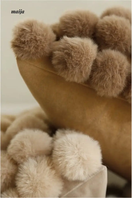 Rabbit Snowball Fluffy Cushion from milamila