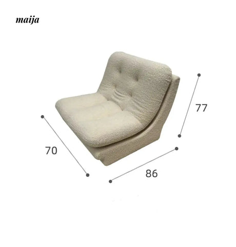 Fredderick White Boucle Single Sofa from maija