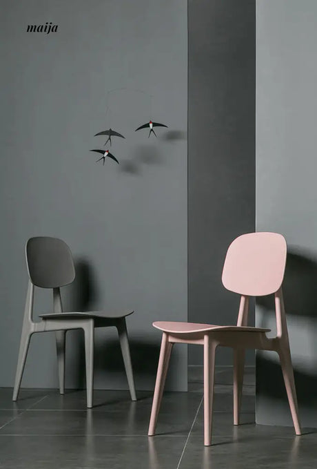 Solid Colour Plastic Dining Chair from MY