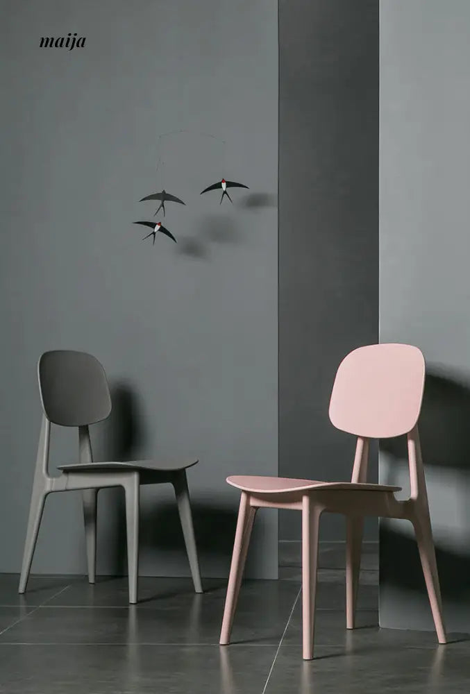 Solid Colour Plastic Dining Chair from MY