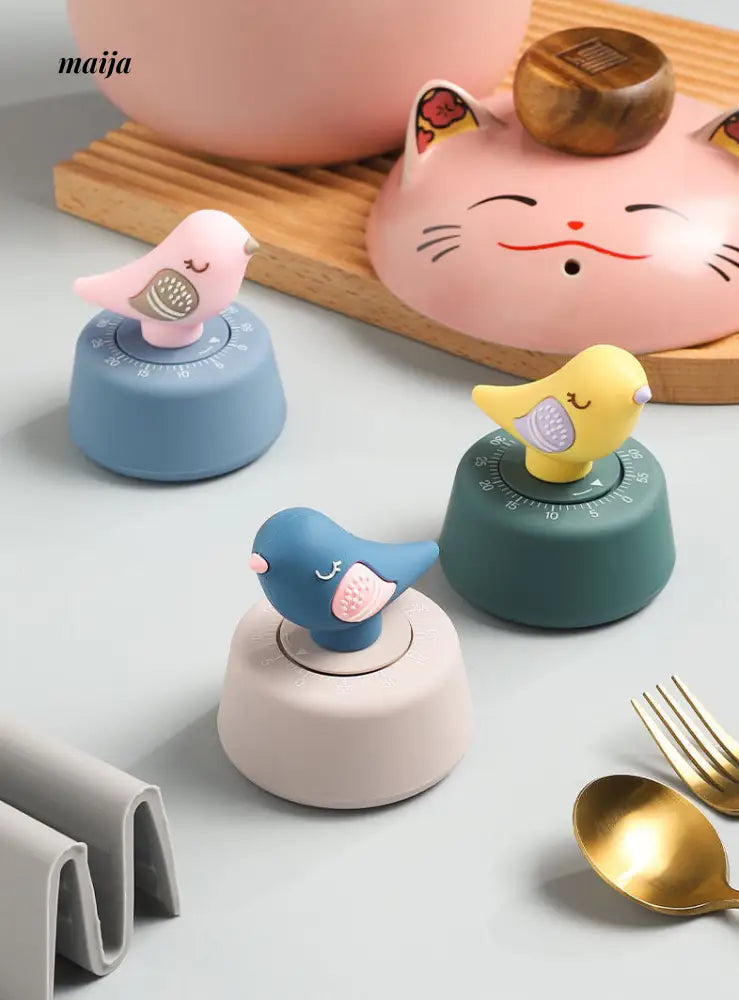 Colourful Pigeon Kitchen Timer from Luguchuan