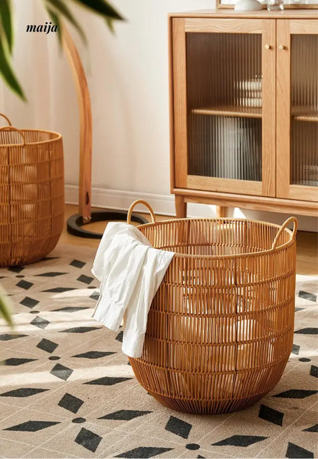 Woven Rattan Laundry Basket from maija