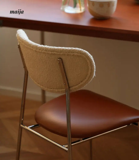 Anamoda Leather Boucle Dining Chair from maija