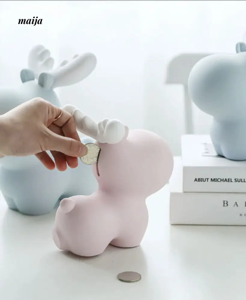 Pastel Reindeer Piggy Bank from maija