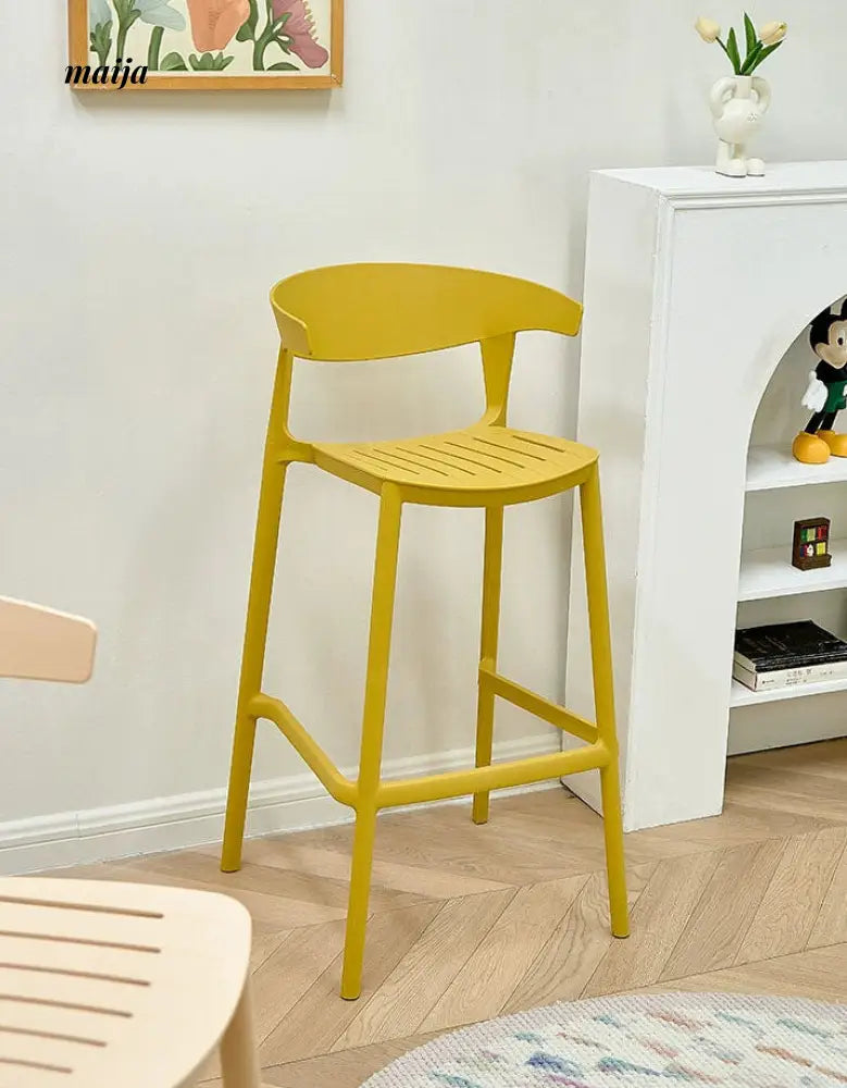 Simple Stackable Plastic Bar Stool from maija