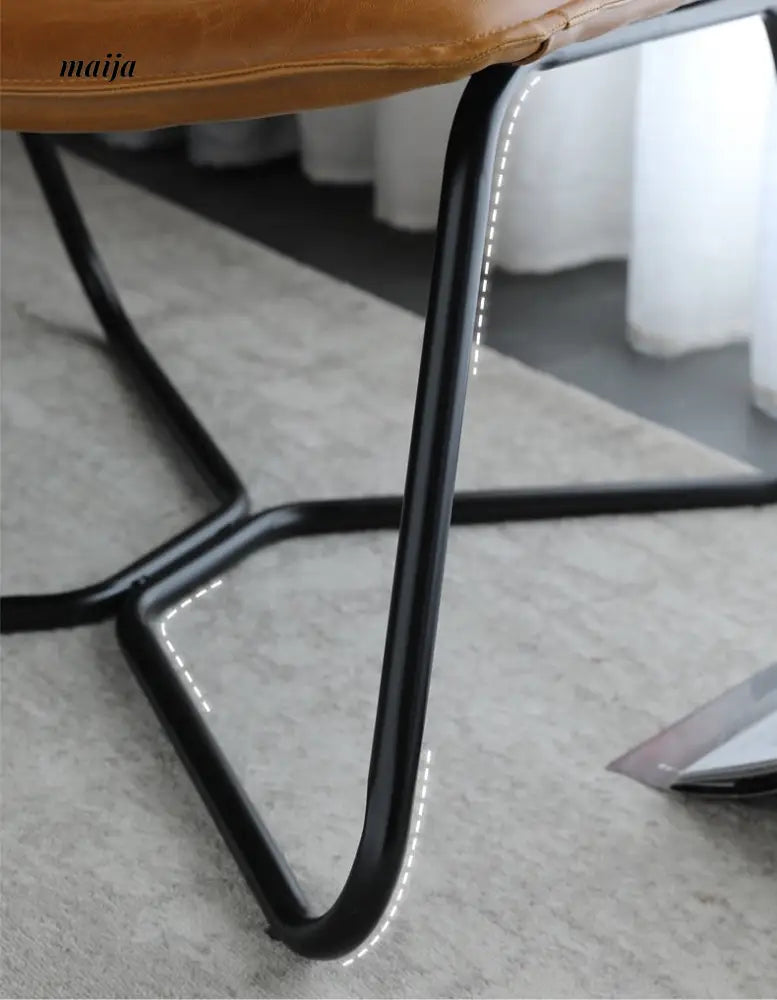 Eliza Lazy Leather Lounge Chair from maija