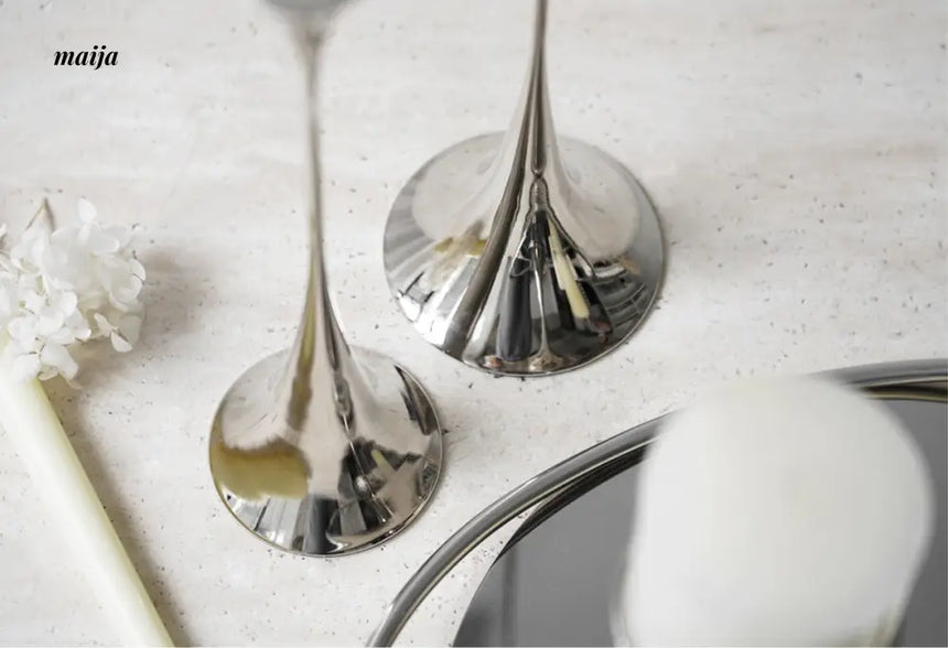 Meteor Stainless Steel Candle Holder Set from maija