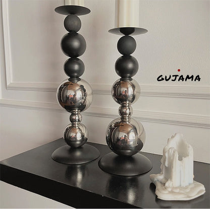 Back Metal Sphere Candle Holders from GUJAMA