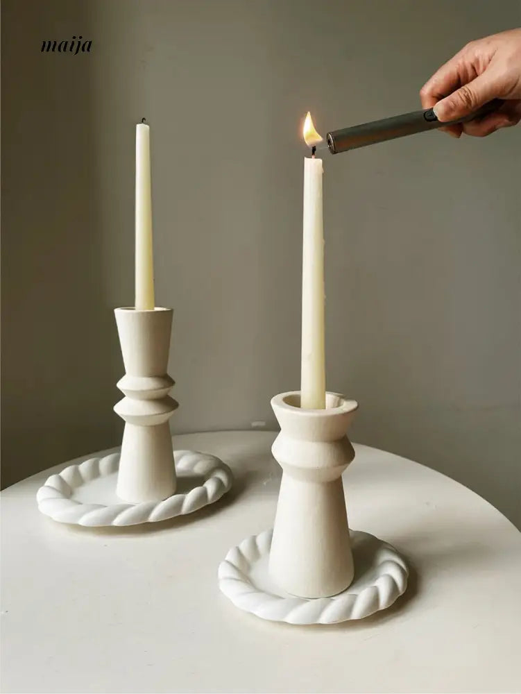 Enzo Ceramic Candle Holder from maija
