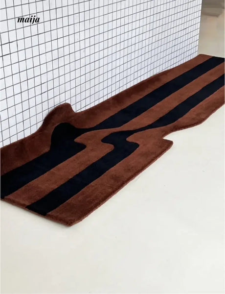 Irregular Stripe Bedside Rug from maija