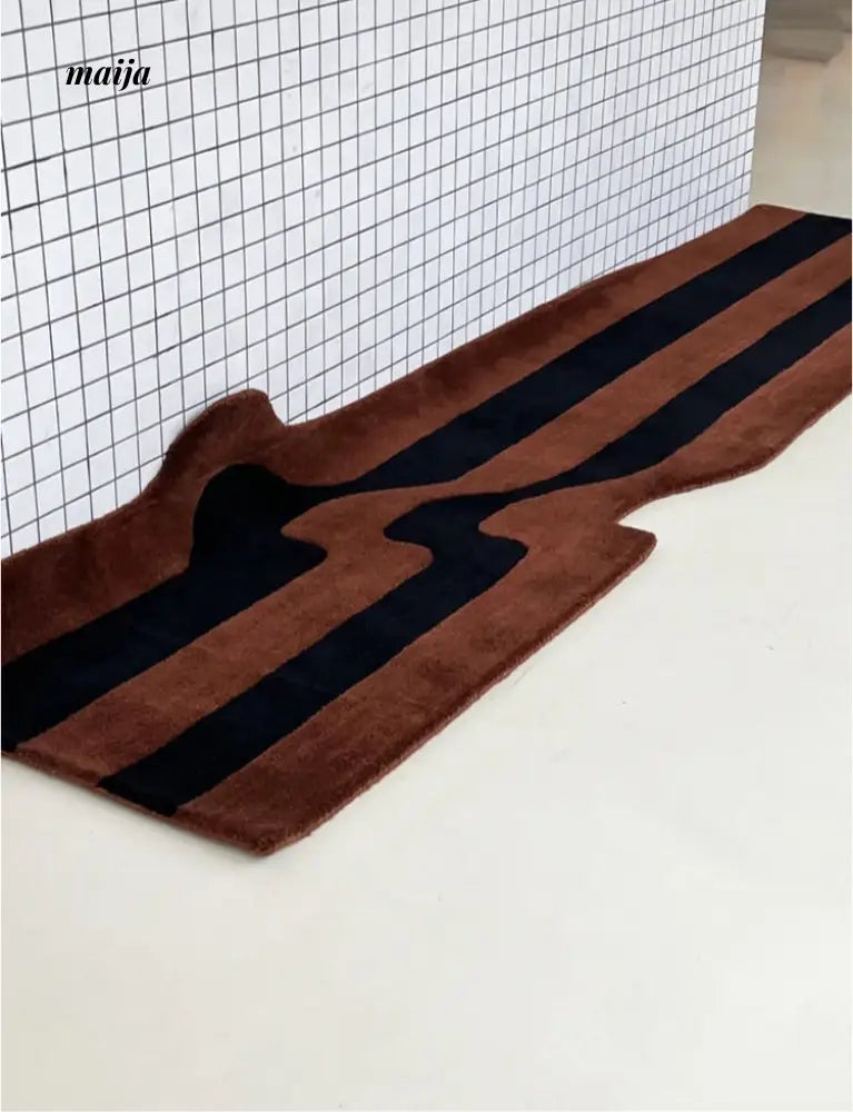Irregular Stripe Bedside Rug from maija