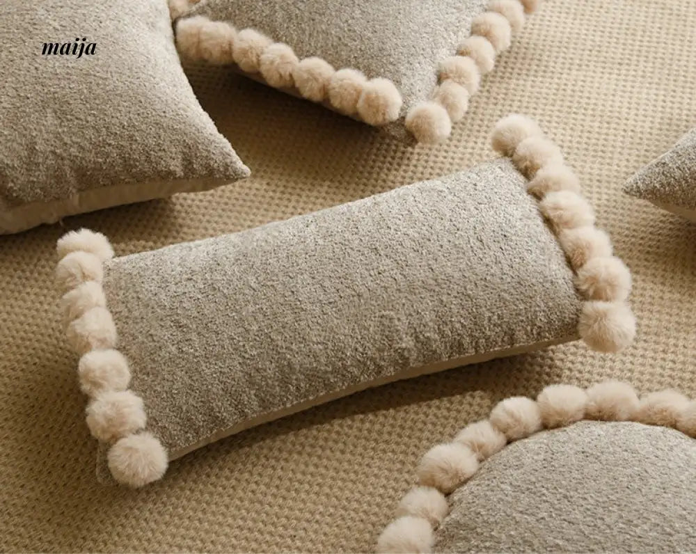 Sunflower Fur Cream Cushion from milamila