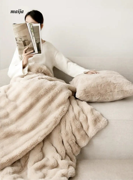 Velvet Bubble Cushion and Blanket from milamila