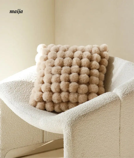 Rabbit Snowball Fluffy Cushion from milamila