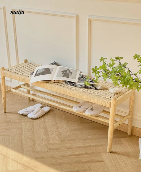 Woven Shoe Changing Stool from IOI HOME