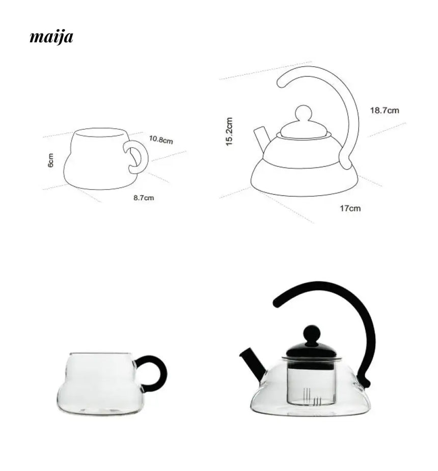 Retro Wan Wan Glass Tea Set from maija