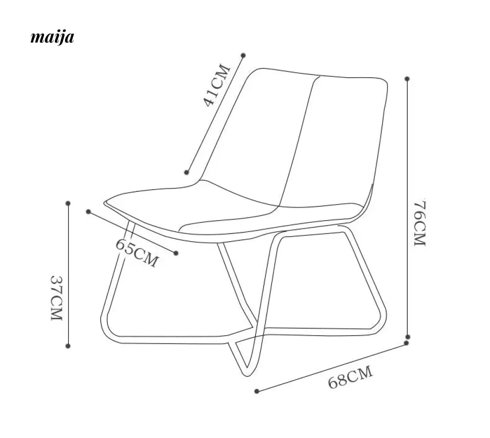 Eliza Lazy Leather Lounge Chair from maija