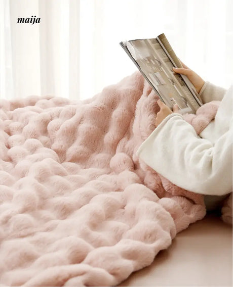 Velvet Bubble Cushion and Blanket from milamila