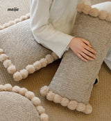 Sunflower Fur Cream Cushion from milamila