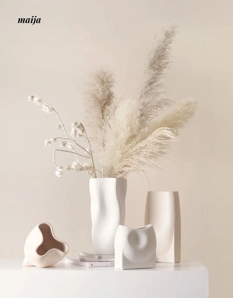 Bella Creamy Matte Ceramic Vase from maija
