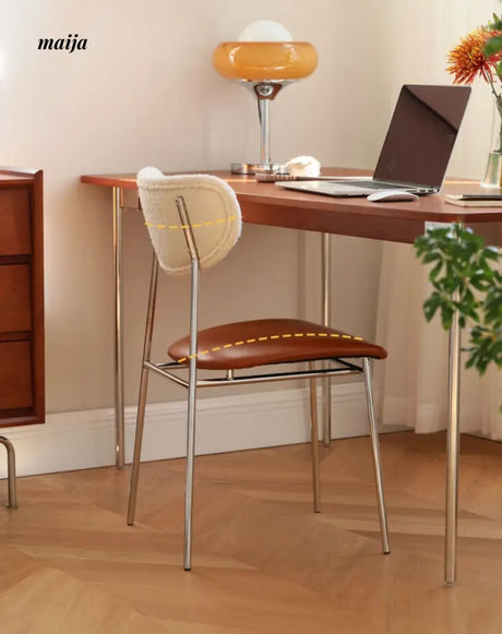 Anamoda Leather Boucle Dining Chair from maija