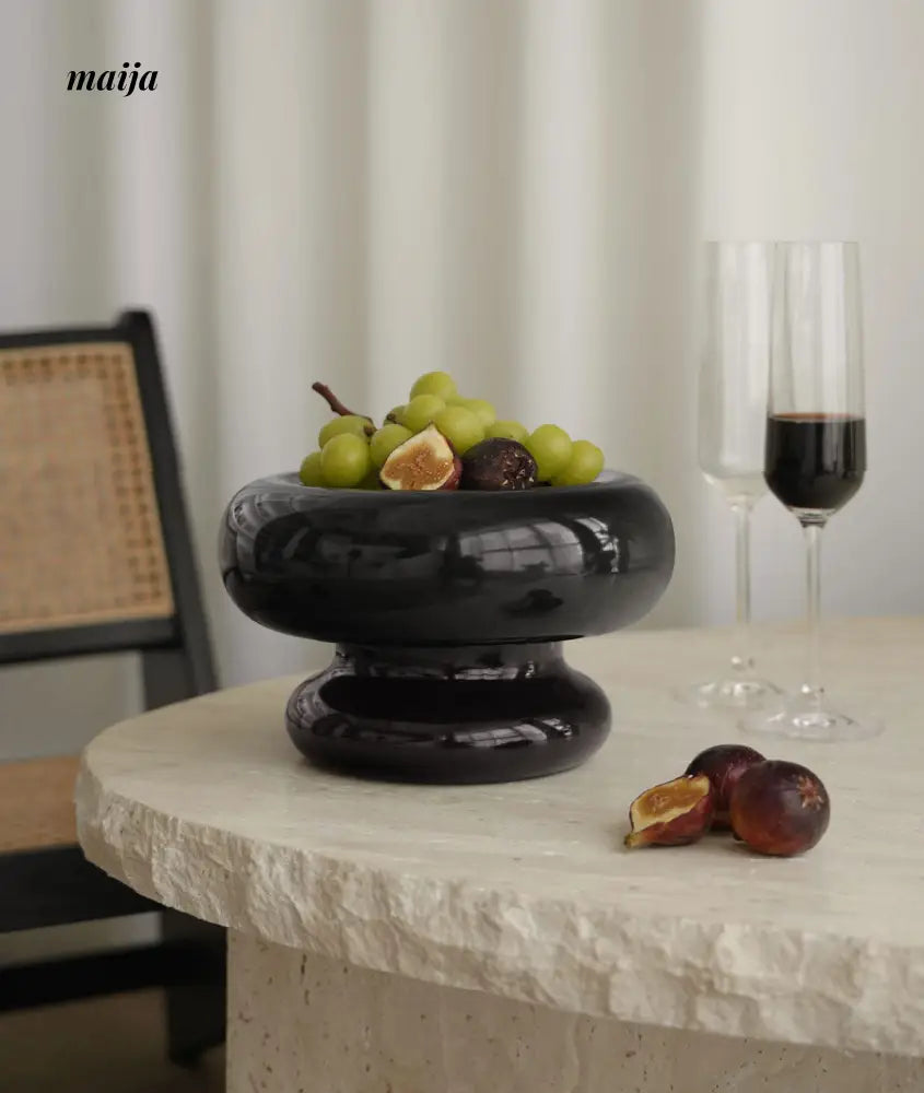 Glossy Marshmallow Ceramic Fruit Bowl from maija