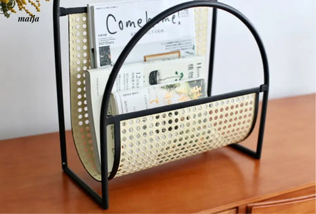 Metal Rattan Magazine Rack from maija
