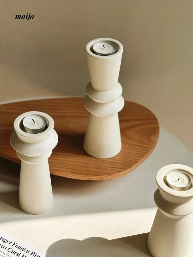 Enzo Ceramic Candle Holder from maija