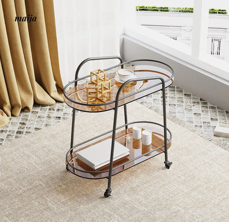 Melanie Oval Tinted Glass Dining Cart from maija