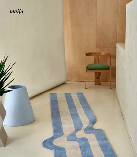 Irregular Stripe Bedside Rug from maija