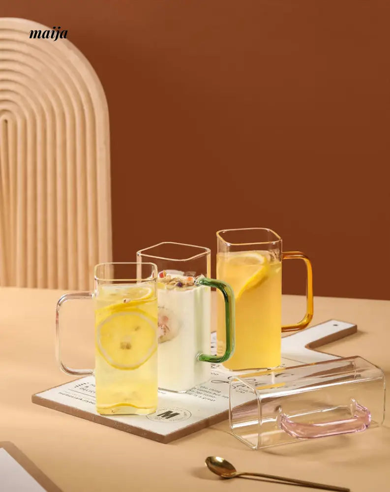 Square Jelly Milk Tea Glass from maija