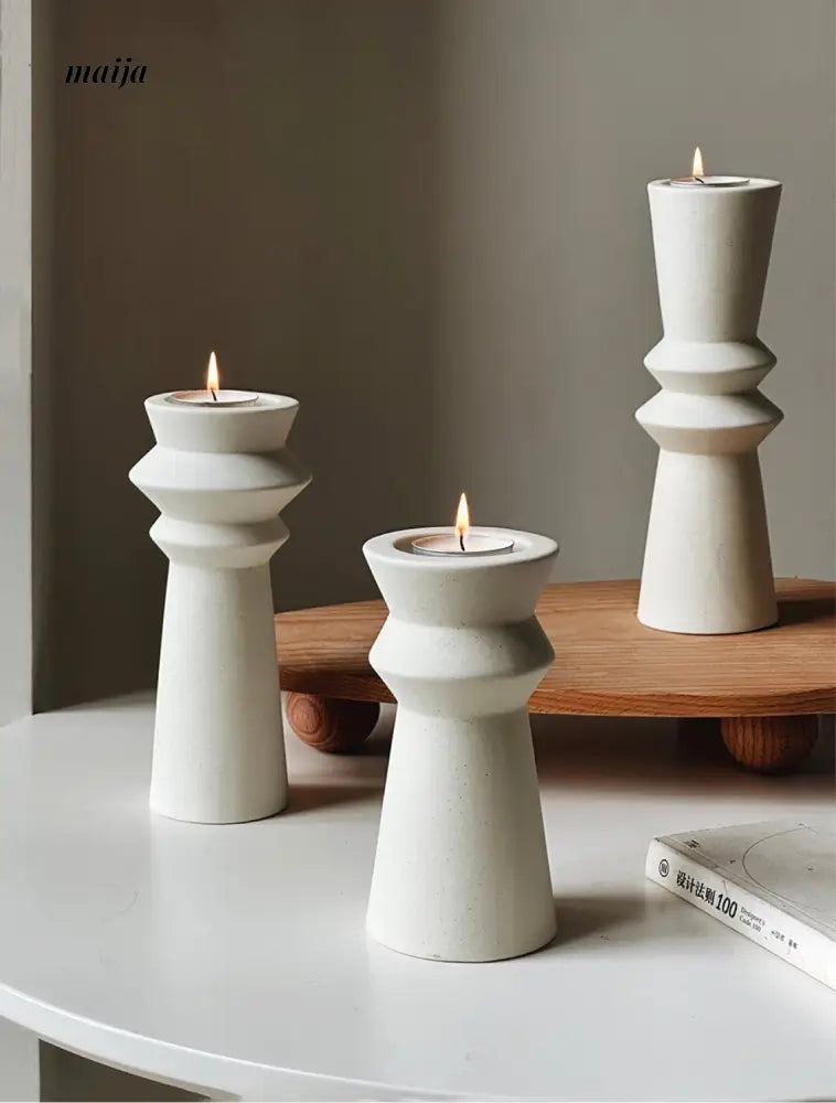 Enzo Ceramic Candle Holder from maija