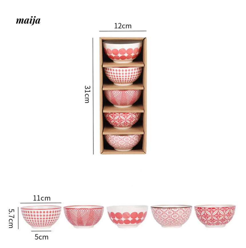 Japanese Retro Style Ceramic Rice Bowl from LUAY