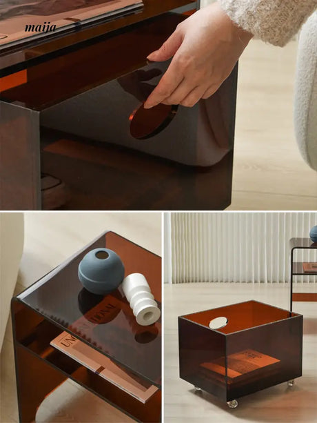Amber Acrylic Side Table from maija