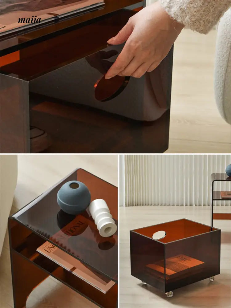 Amber Acrylic Side Table from maija
