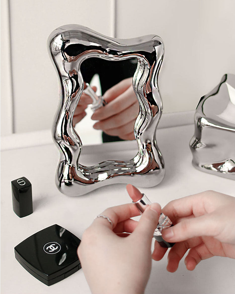 Kiera Glossy Ceramic Desk Mirror from maija