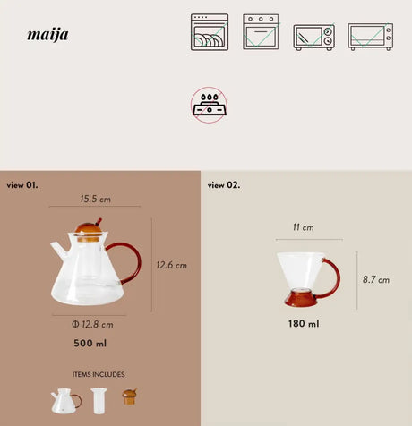 Amber Triangle Tea Set from moreover