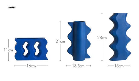 Klein Blue Odd Shaped Vase from maija